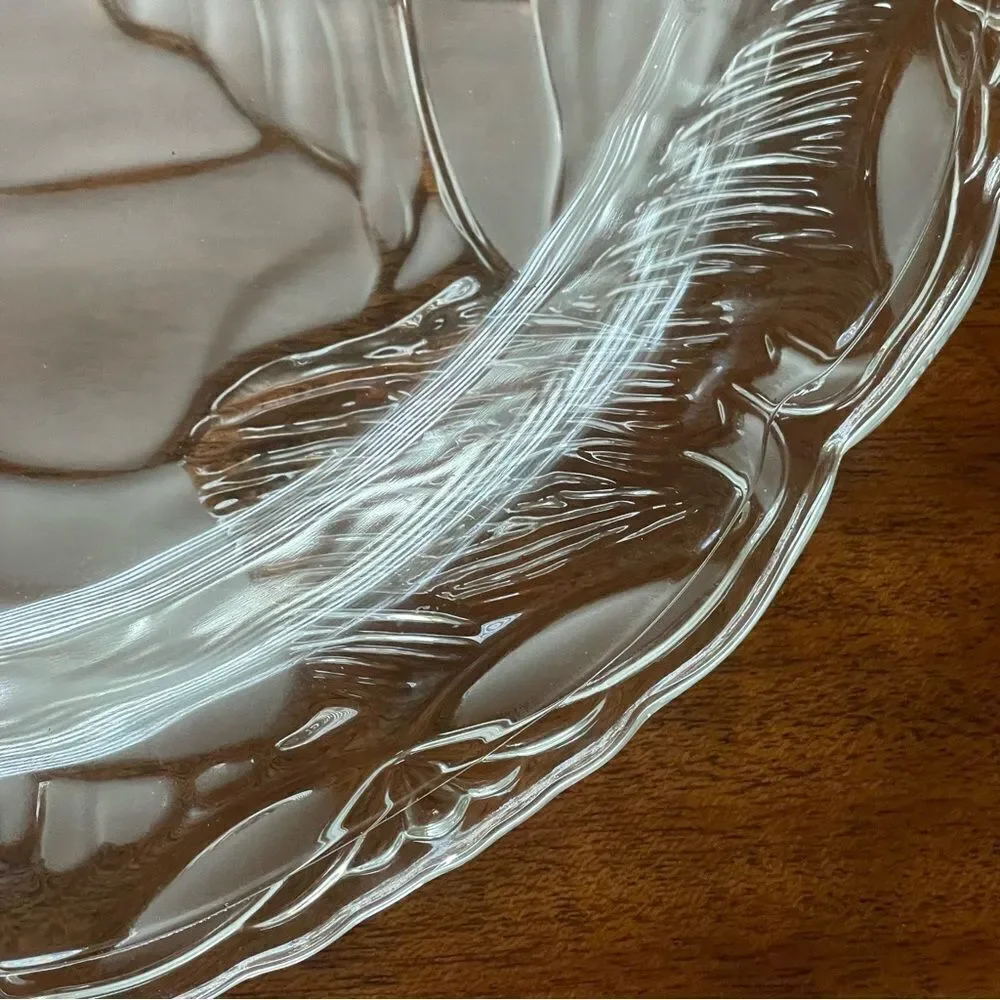 NIB MIKASA Madonna And Child Glass Frosted Serving Platter 15” Religious Holiday
